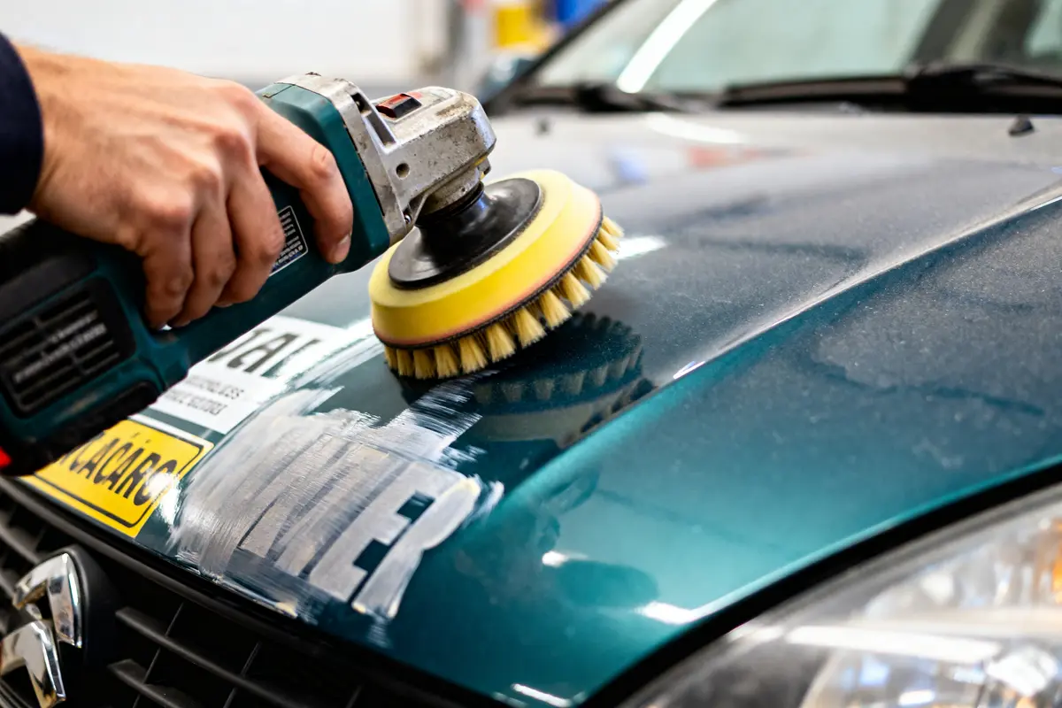 Polissage d'une carrosserie de voiture pour optimiser le prix d'une carrosserie rénovée